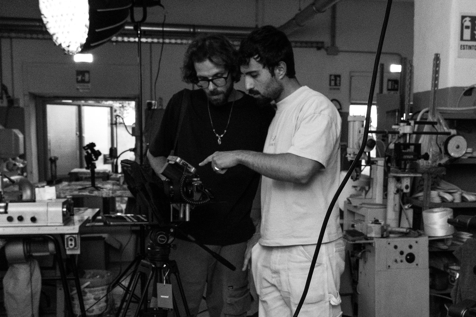 Behind the camera · on set