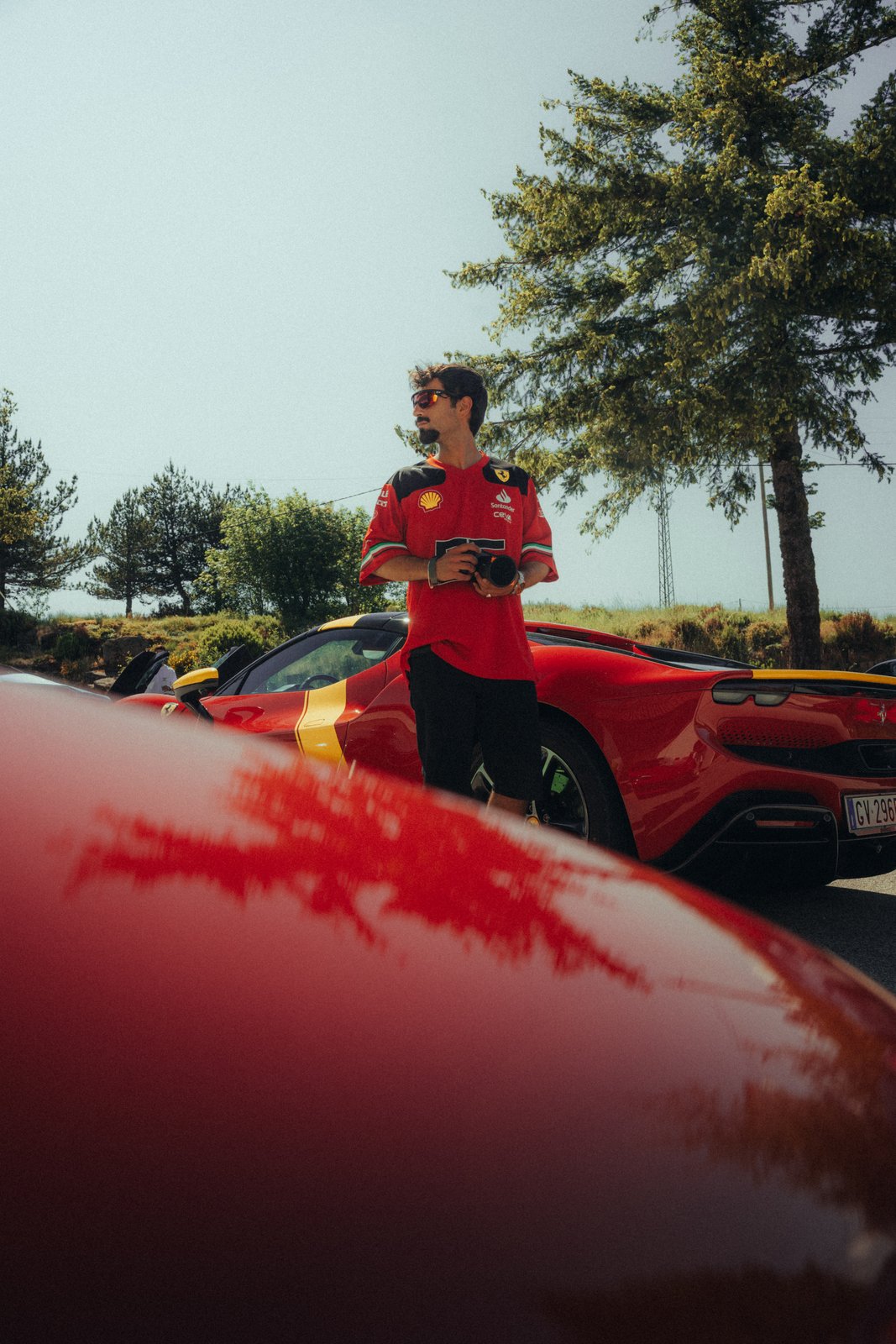 On location with a supercar