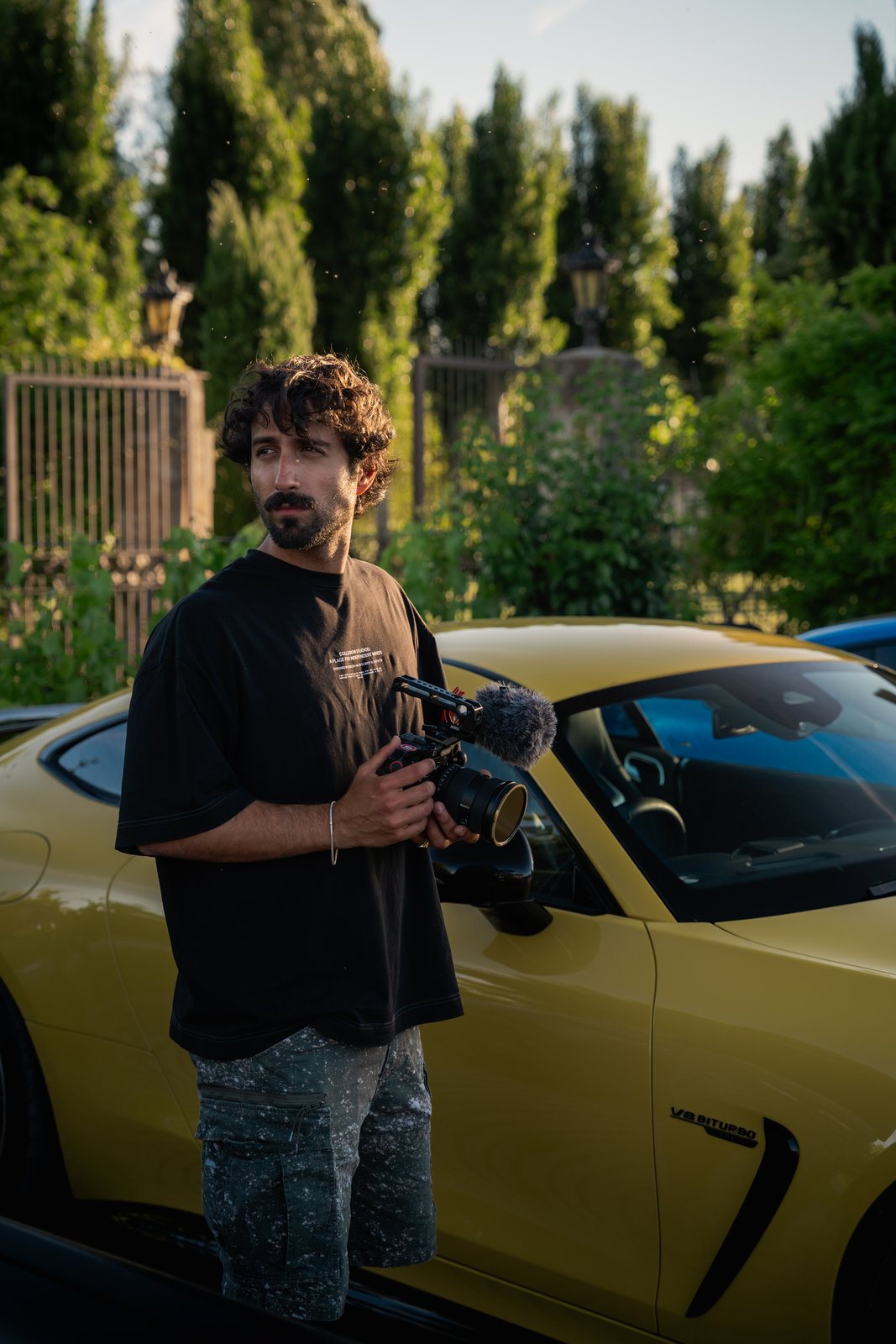 On location with a supercar