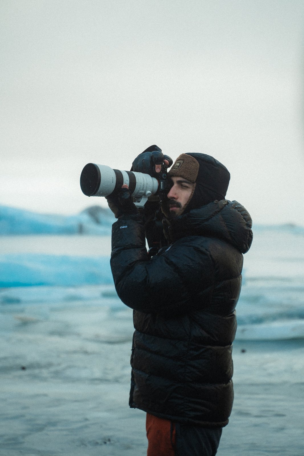 Filming on location · Iceland