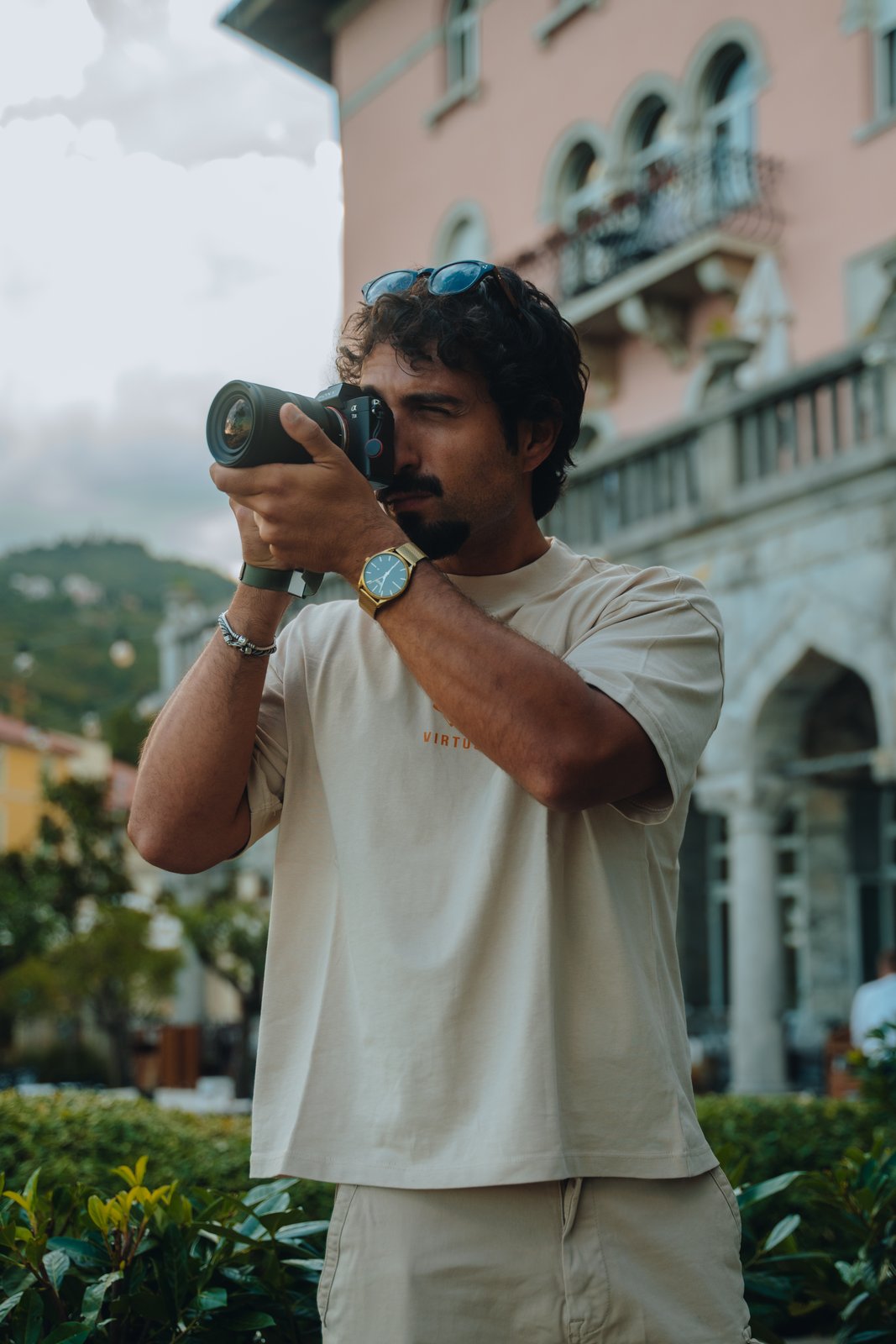 Filming on the street