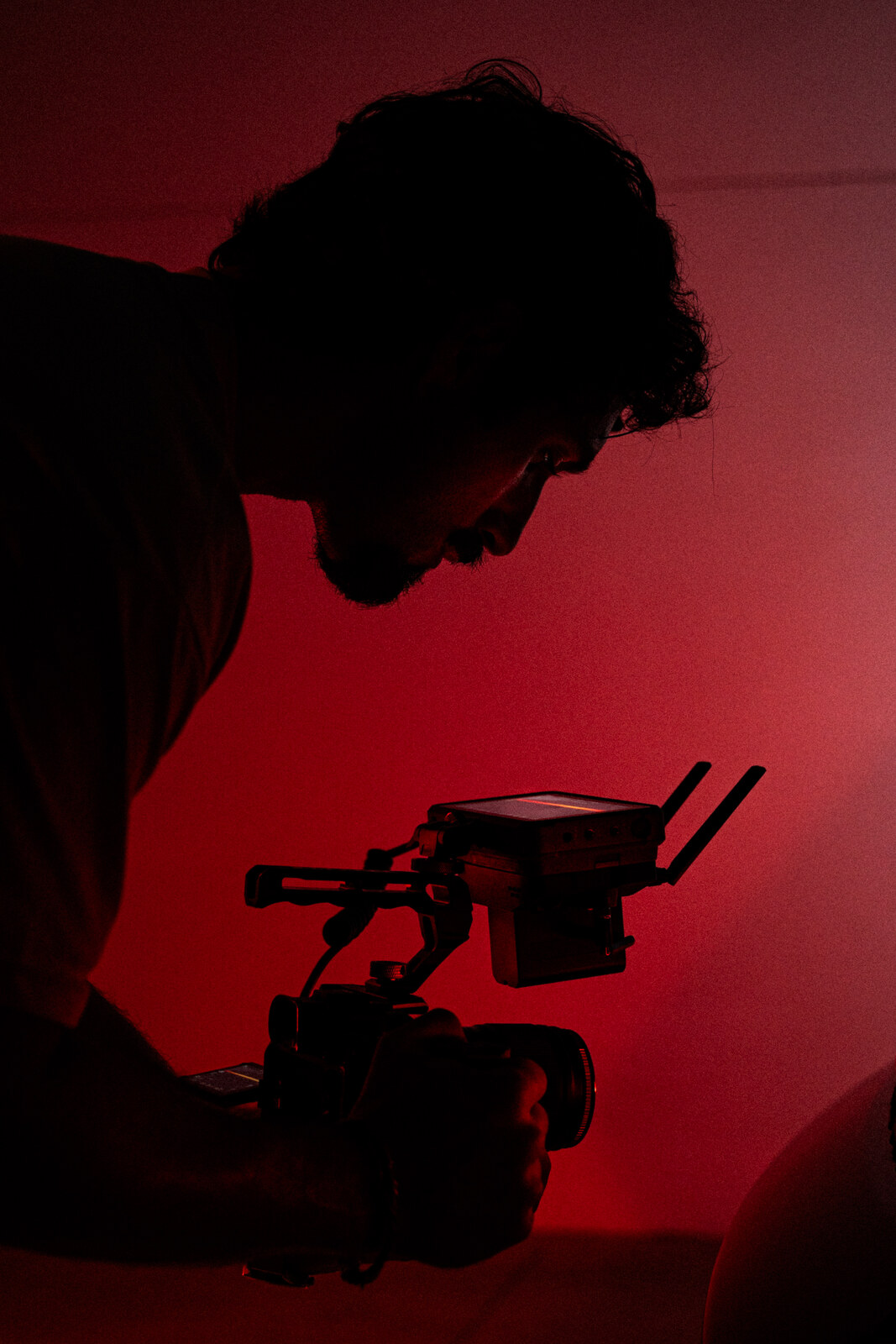 Behind the camera